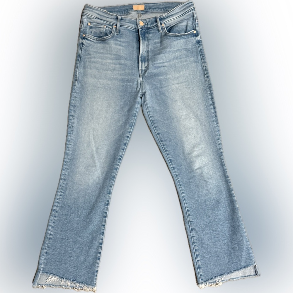 MOTHER the insider crop step fray Jean denim 31 EUC